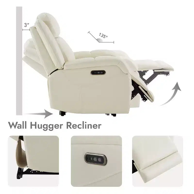 Fauteuil inclinable électrique avec appui-tête électrique et ports de chargement