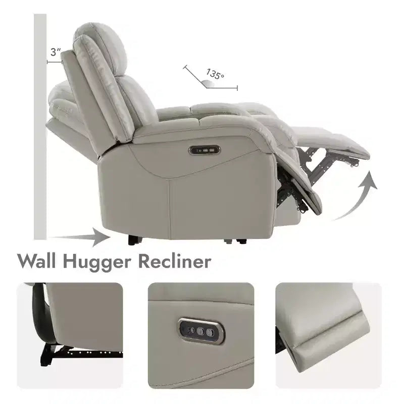 Fauteuil inclinable électrique avec appui-tête électrique et ports de chargement