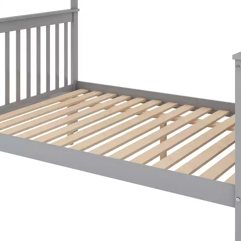 Lit superposé jumeau sur jumeau avec lit gigogne et escalier de rangement, lit superposé escalier en bois massif pour enfants, adolescents et adultes