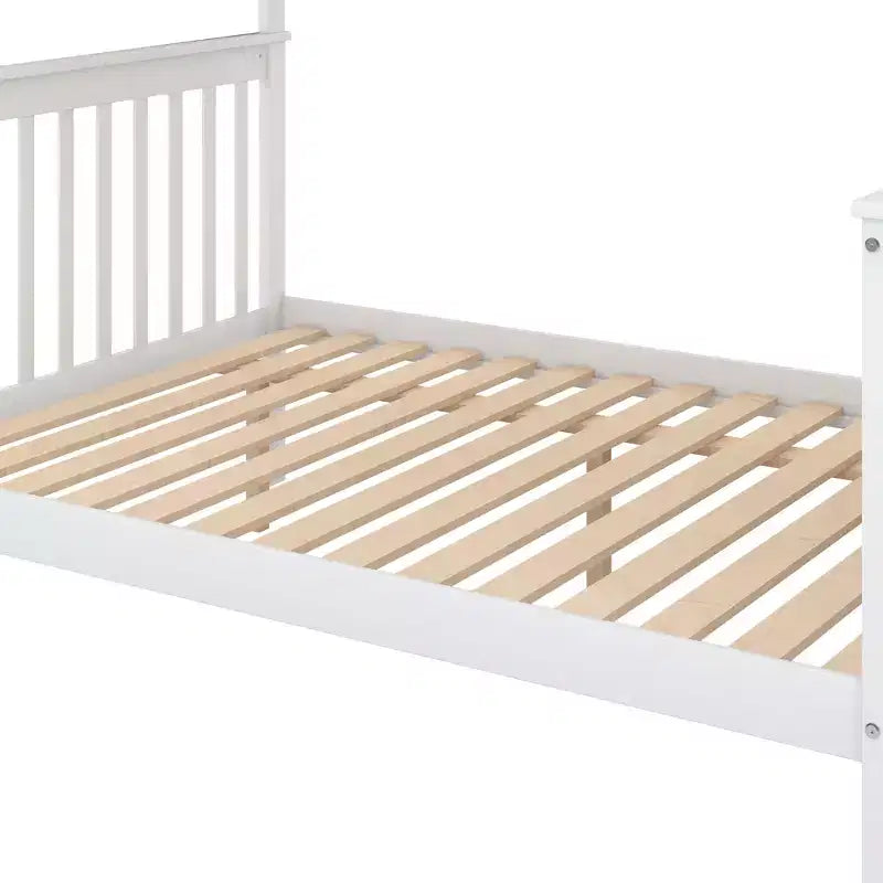 Lit superposé jumeau sur jumeau avec lit gigogne et escalier de rangement, lit superposé escalier en bois massif pour enfants, adolescents et adultes