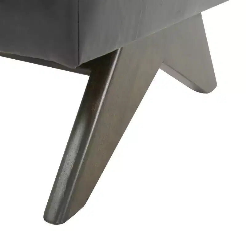 Fauteuil d'appoint en cuir végétalien - Noir/Noyer
