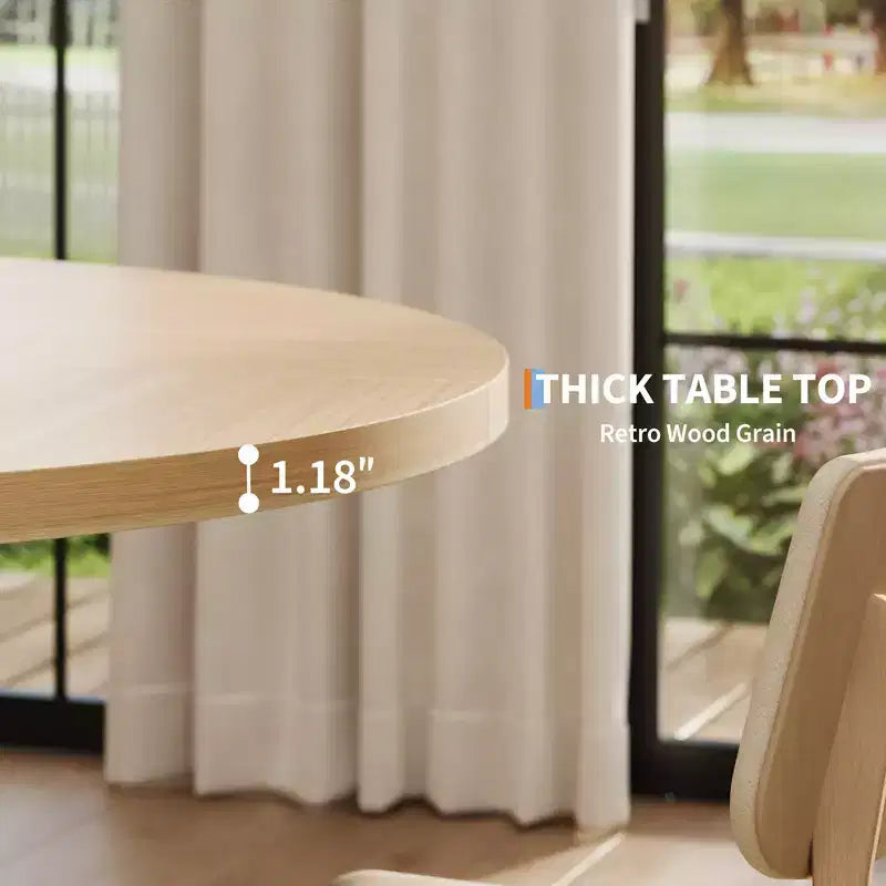 Table à manger ronde pour 4 personnes, table de salle à manger de 120 cm, tables de cuisine circulaires pour salle à manger, cuisine, salon (table uniquement)