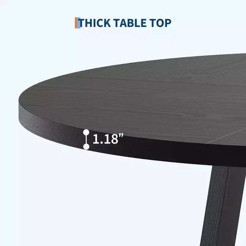 Table à manger ronde pour 4 personnes, table de salle à manger de 120 cm, tables de cuisine circulaires pour salle à manger, cuisine, salon (table uniquement)