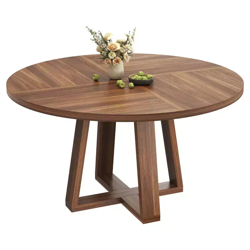 Table à manger ronde pour 4 personnes, table de salle à manger de 120 cm, tables de cuisine circulaires pour salle à manger, cuisine, salon (table uniquement)