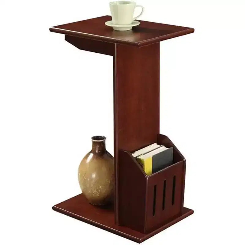 Table d'appoint ronde à fuseau avec finition noir brillant, parfaite pour les clés, les boissons, les petits accessoires et facile à monter.