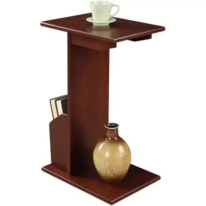 Table d'appoint ronde à fuseau avec finition noir brillant, parfaite pour les clés, les boissons, les petits accessoires et facile à monter.