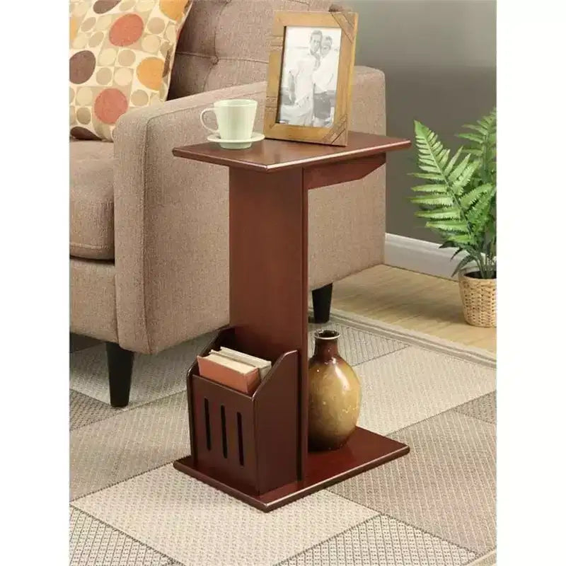 Table d'appoint ronde à fuseau avec finition noir brillant, parfaite pour les clés, les boissons, les petits accessoires et facile à monter.