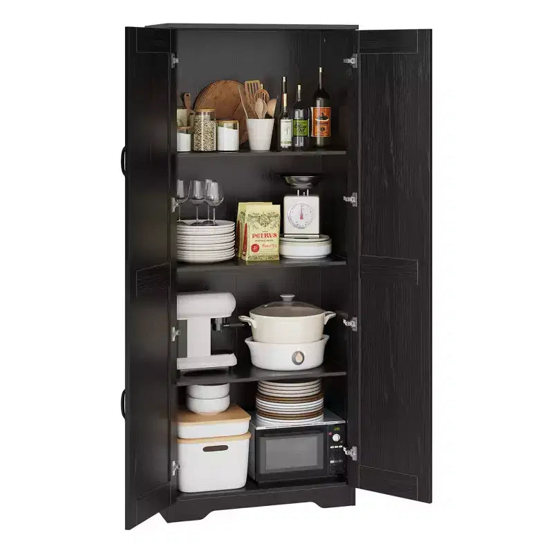 Armoire de rangement de style ferme, Meubles de rangement de cuisine, Grande armoire haute sur pied, Organisateurs de garde-manger, Pour salon, chambre à coucher, salle de bain