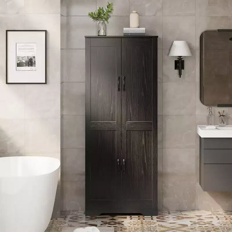 Armoire de rangement de style ferme, Meubles de rangement de cuisine, Grande armoire haute sur pied, Organisateurs de garde-manger, Pour salon, chambre à coucher, salle de bain