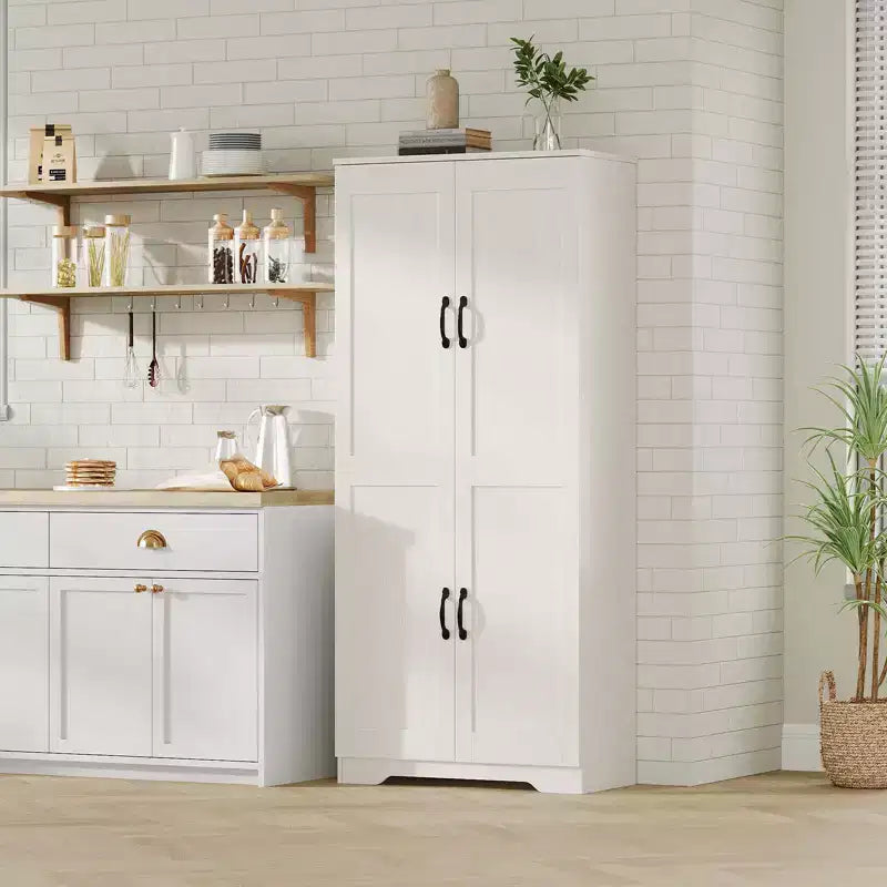 Armoire de rangement de style ferme, Meubles de rangement de cuisine, Grande armoire haute sur pied, Organisateurs de garde-manger, Pour salon, chambre à coucher, salle de bain