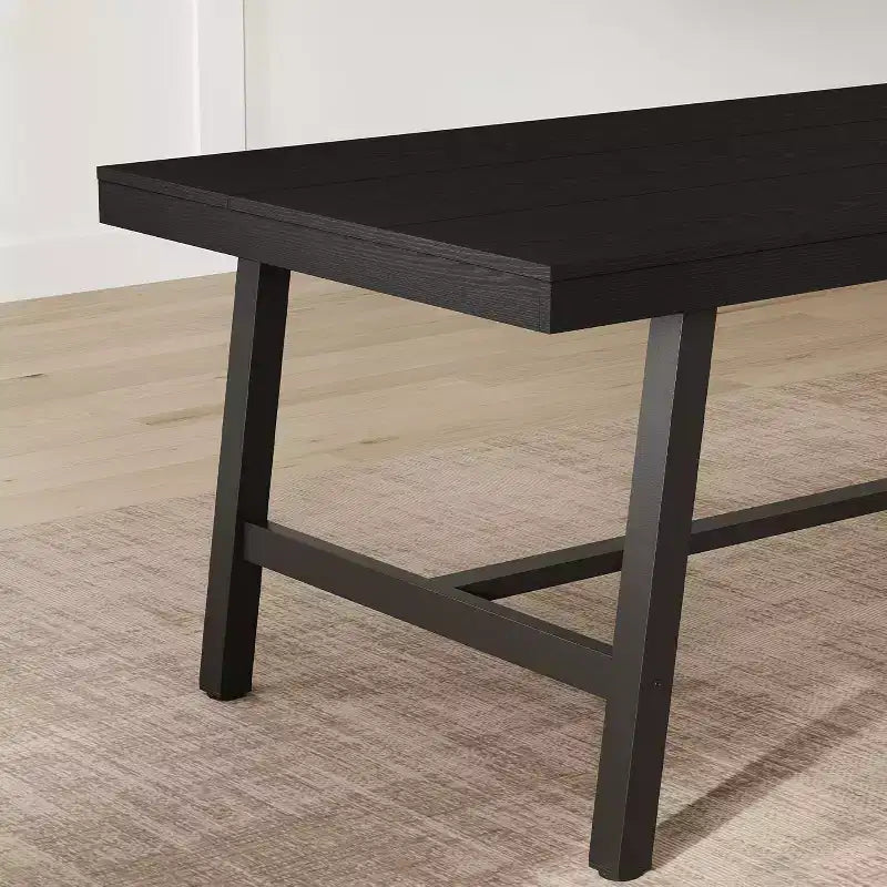 Grande table à manger de 180 cm de long pour 6-8 personnes, table de cuisine en bois avec pieds robustes pour cuisine, salle à manger