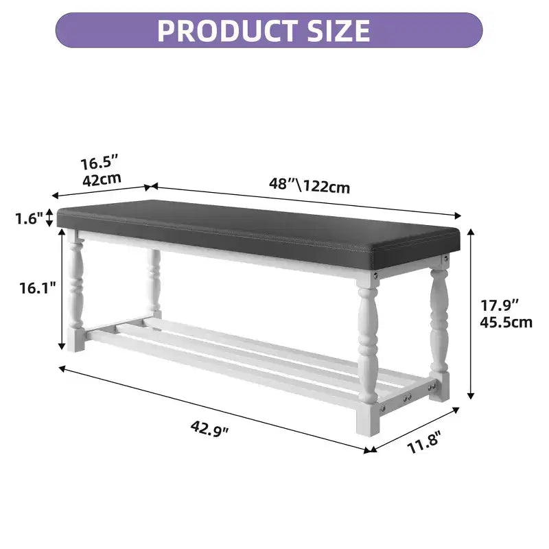 Banc à Chaussures d'Entrée avec Coussin et Rangement pour 5 à 6 Paires de Chaussures