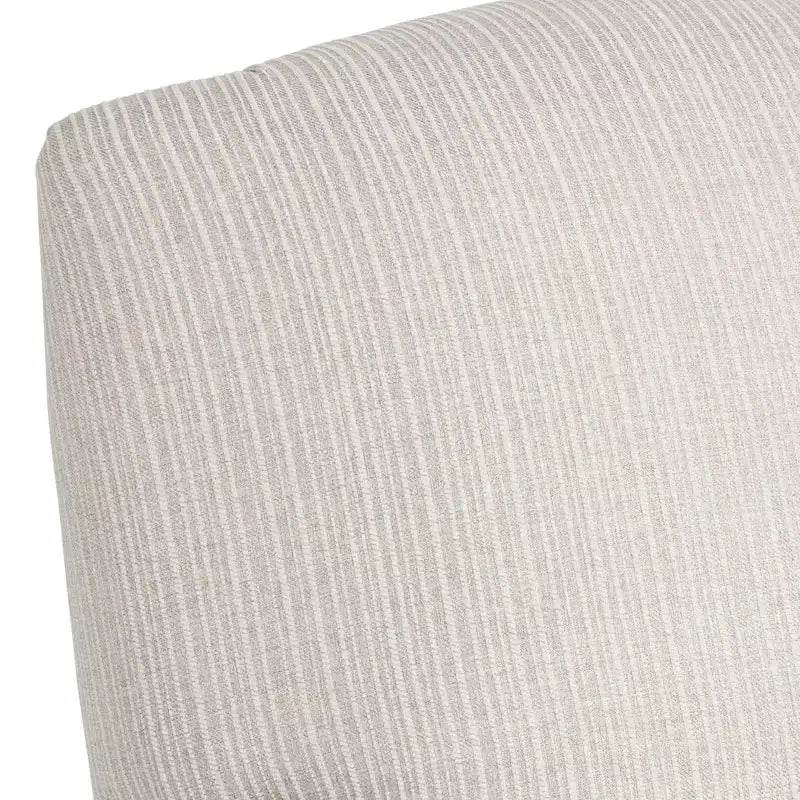 Fauteuil inclinable 3 positions blanc cassé à fines rayures grises