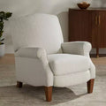 Fauteuil inclinable 3 positions blanc cassé à fines rayures grises