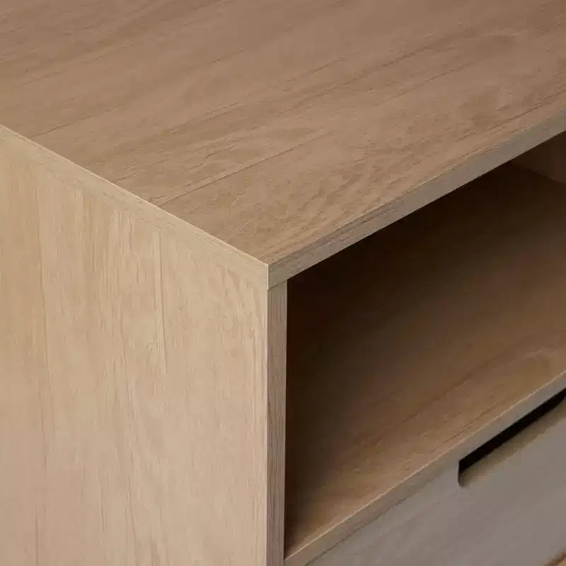 Table de chevet Mid-Century Moderne avec tiroir et pieds fuselés