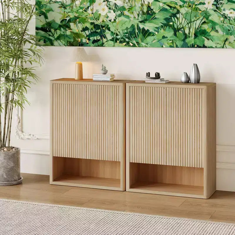 Armoire à chaussures haute de 44,5 po avec portes, meuble de rangement pour chaussures en bois à 5 niveaux avec étagères réglables, étagère à chaussures pour entrée, couloir
