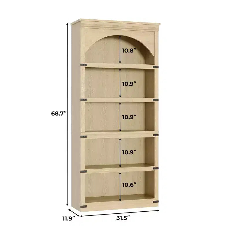 Grande étagère arche de 173 cm, 6 niveaux, bibliothèque et rayonnages, étagères de rangement autoportantes, décoration de maison pour chambre à coucher, salon, bureau