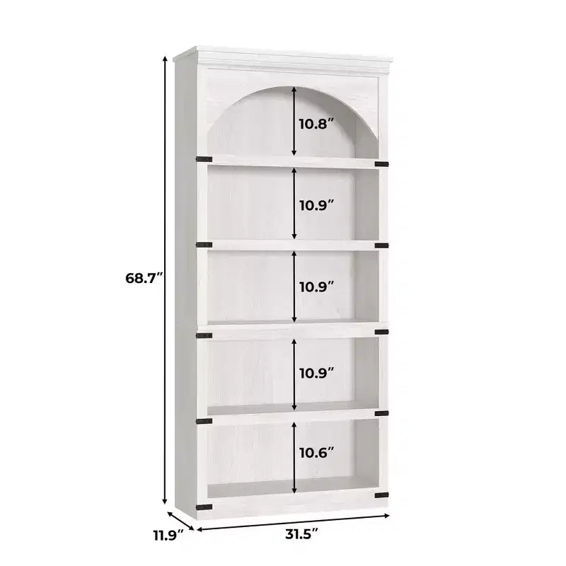 Grande étagère arche de 173 cm, 6 niveaux, bibliothèque et rayonnages, étagères de rangement autoportantes, décoration de maison pour chambre à coucher, salon, bureau