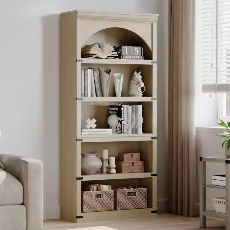 Grande étagère arche de 173 cm, 6 niveaux, bibliothèque et rayonnages, étagères de rangement autoportantes, décoration de maison pour chambre à coucher, salon, bureau