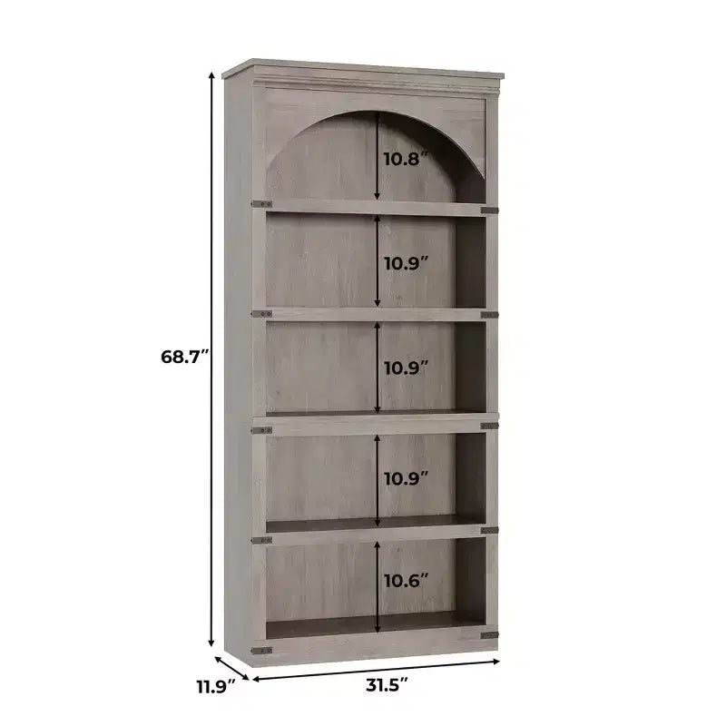 Grande étagère arche de 173 cm, 6 niveaux, bibliothèque et rayonnages, étagères de rangement autoportantes, décoration de maison pour chambre à coucher, salon, bureau