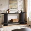 Console extensible de 180 cm de long pour l'entrée, table de canapé en bois derrière le canapé, pour le salon, le couloir, le foyer, noir