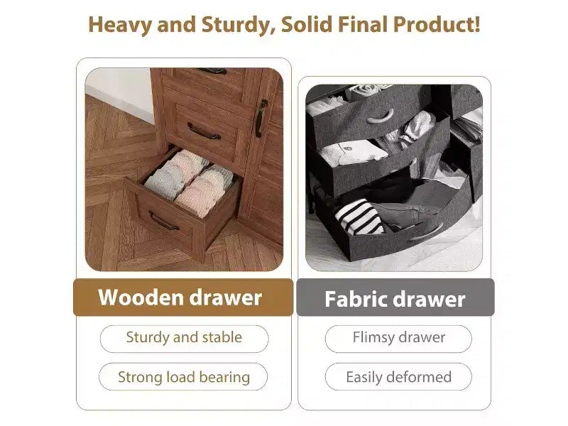 Commode de chambre à coucher, commode haute de 116 cm avec portes, commode verticale avec rangement, commode autonome, adaptée pour la chambre, Noyer