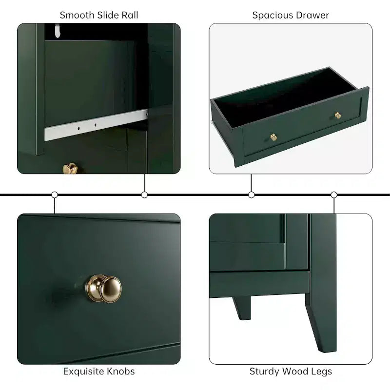 Commode haute à 5 tiroirs profonds avec poignées métalliques, commode en bois moderne pour chambre, entrée, couloir