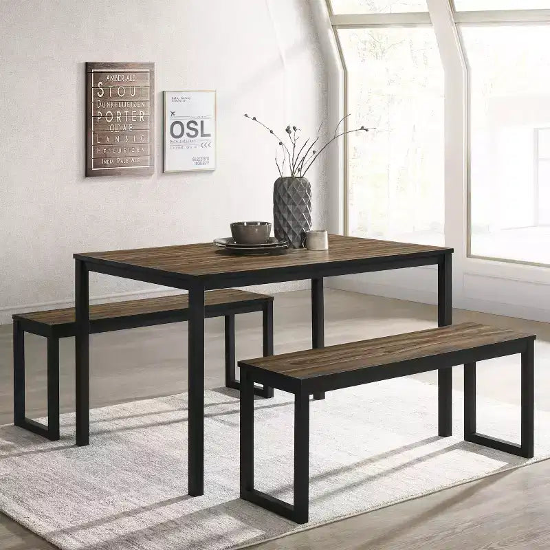 Table à manger avec 2 bancs