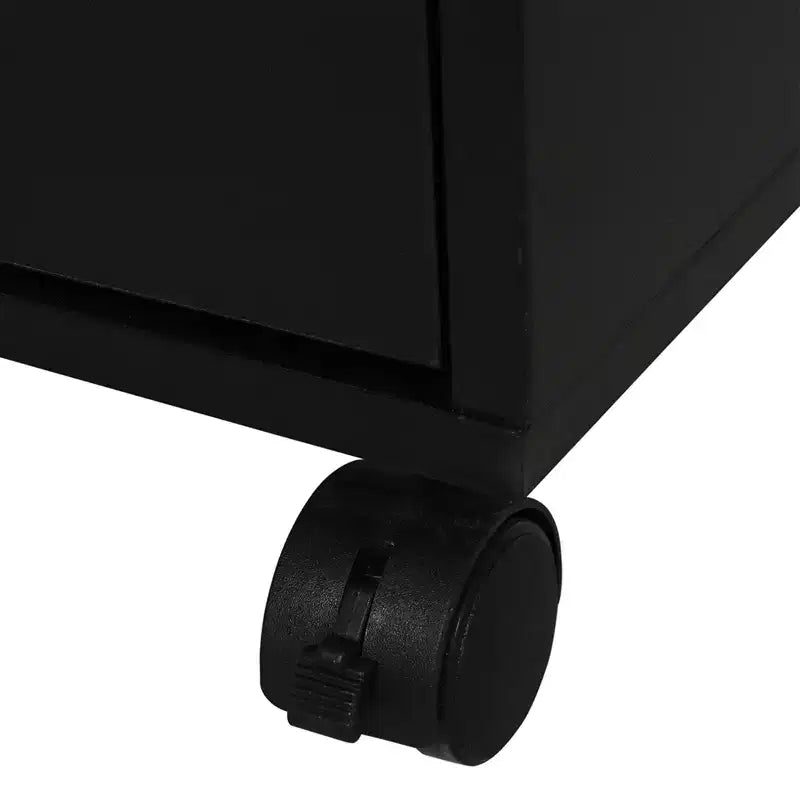 Meuble de rangement de bureau à 5 tiroirs, style moderne minimaliste nordique et roulettes